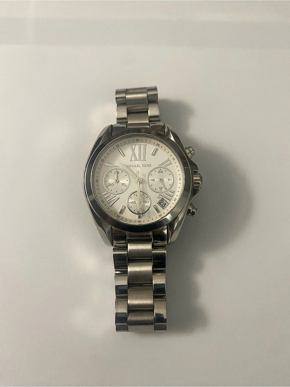 Michael Kors Mini Bradshaw MK-6174 Ladies Chronograph Watch Silver